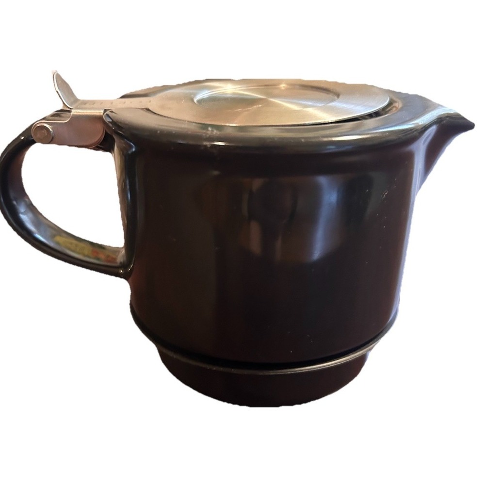 FORLIFE Stump Teapot with Stainless Steel Lid 16 oz. Black Charcoal -No Infuser